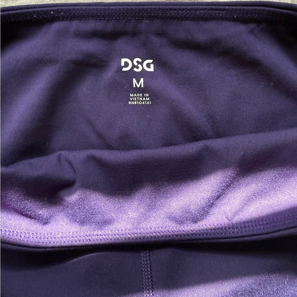 PAIR OF DSG DARK PURPLE VENTED WORKOUT LEGGINGS HIGH-RISE SIZE M - Picture 10 of 11